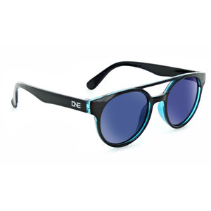 ONE Kids Snapdragon Polarized Sunglasses - Shiny Black Crystal Blue/Blue