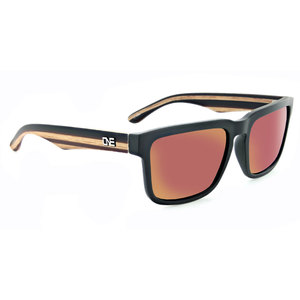 ONE Mashup Polarized Sunglasses - Black Wood/Red