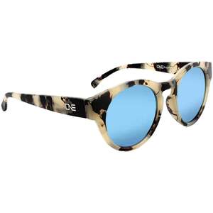 One Polarized Rizzo Sunglasses - Matte Beige Marble/Smoke/Blue Mirror