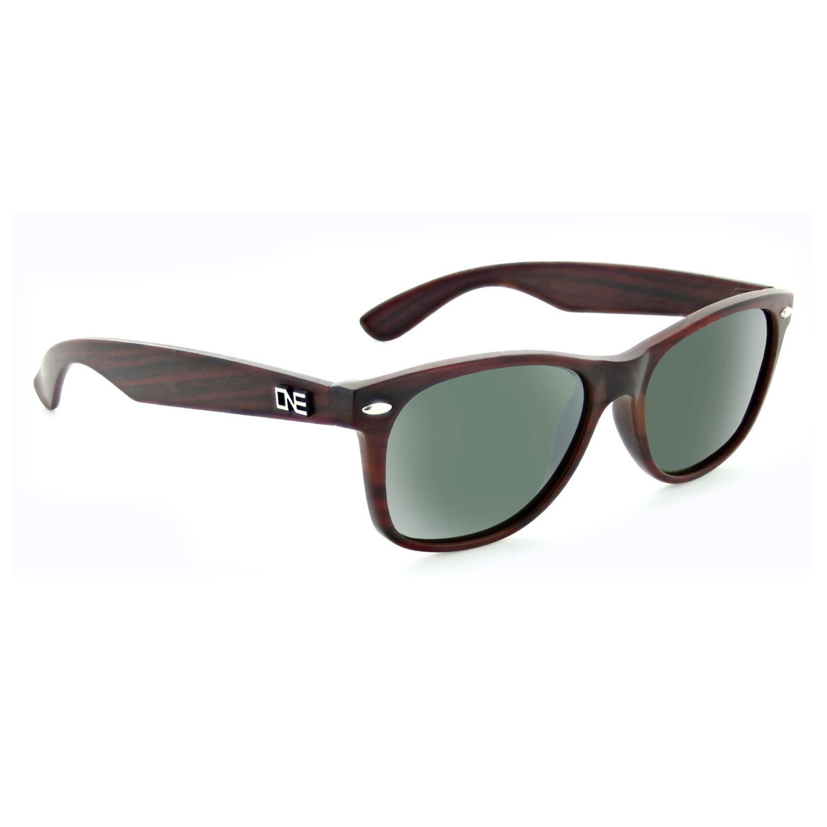 ONE Revtown Polarized Sunglasses - Matte Dark Wood/Silver - Adult ONE Revtown Polarized Sunglasses - Matte Dark Wood/Silver - Adult