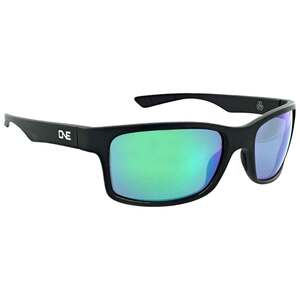 ONE Watchdog Polarized Sunglasses - Matte Black with Black Rubber/Smoke with Green Mirror