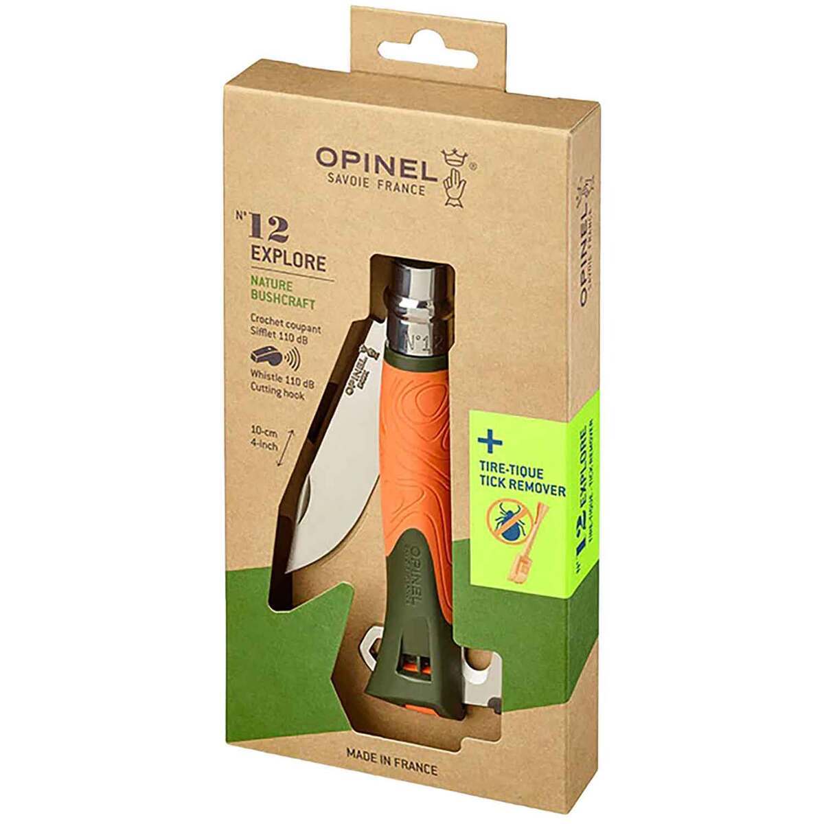 Opinel No.12 Explore 4 inch Folding Knife - Orange Opinel No.12 Explore 4 inch Folding Knife - Orange