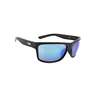 Optic Nerve Guardian Polarized Sunglasses - Matte Black With Black Rubber/Polarized Smoke With Blue Mirror Lens - Adult