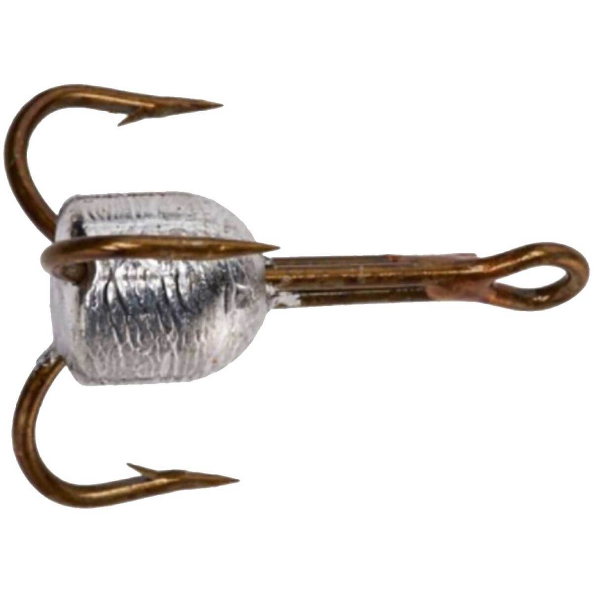 Orange Tackle Weighted Treble Hook - Bronze, 8/0, 8pk