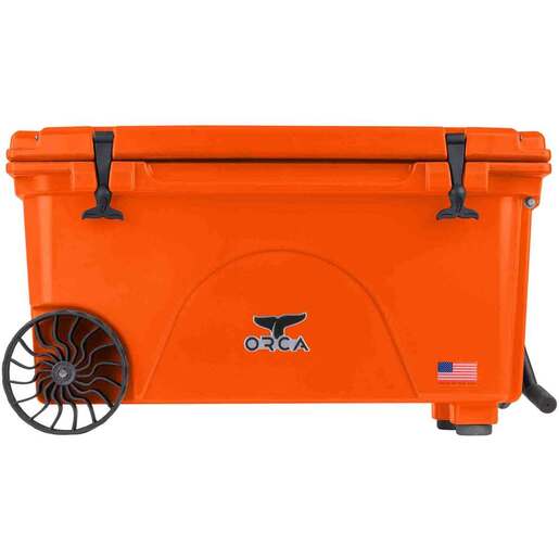 ORCA 65 Quart Wheeled Hard Cooler - Blaze Orange - Orca
