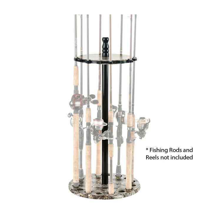 Organized Fishing Round Floor Rod Rack - Camo - Camo 29.75in H x 14.125in W Organized Fishing Round Floor Rod Rack - Camo - Camo 29.75in H x 14.125in W