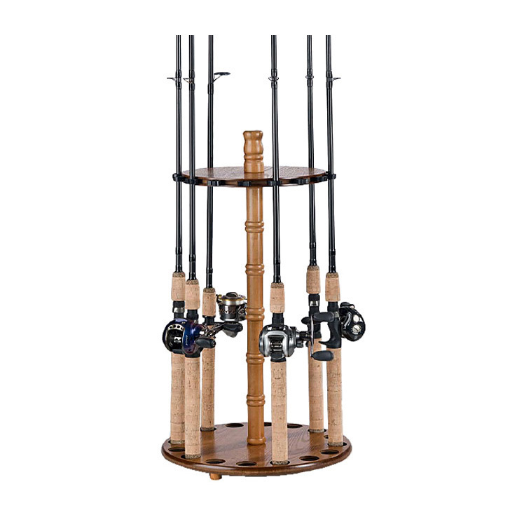 Organized Fishing Round 15 Rod Capacity Floor Rack Organized Fishing Round 15 Rod Capacity Floor Rack