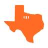 Origin Tactical Texas State Silhouette Steel Target - Orange