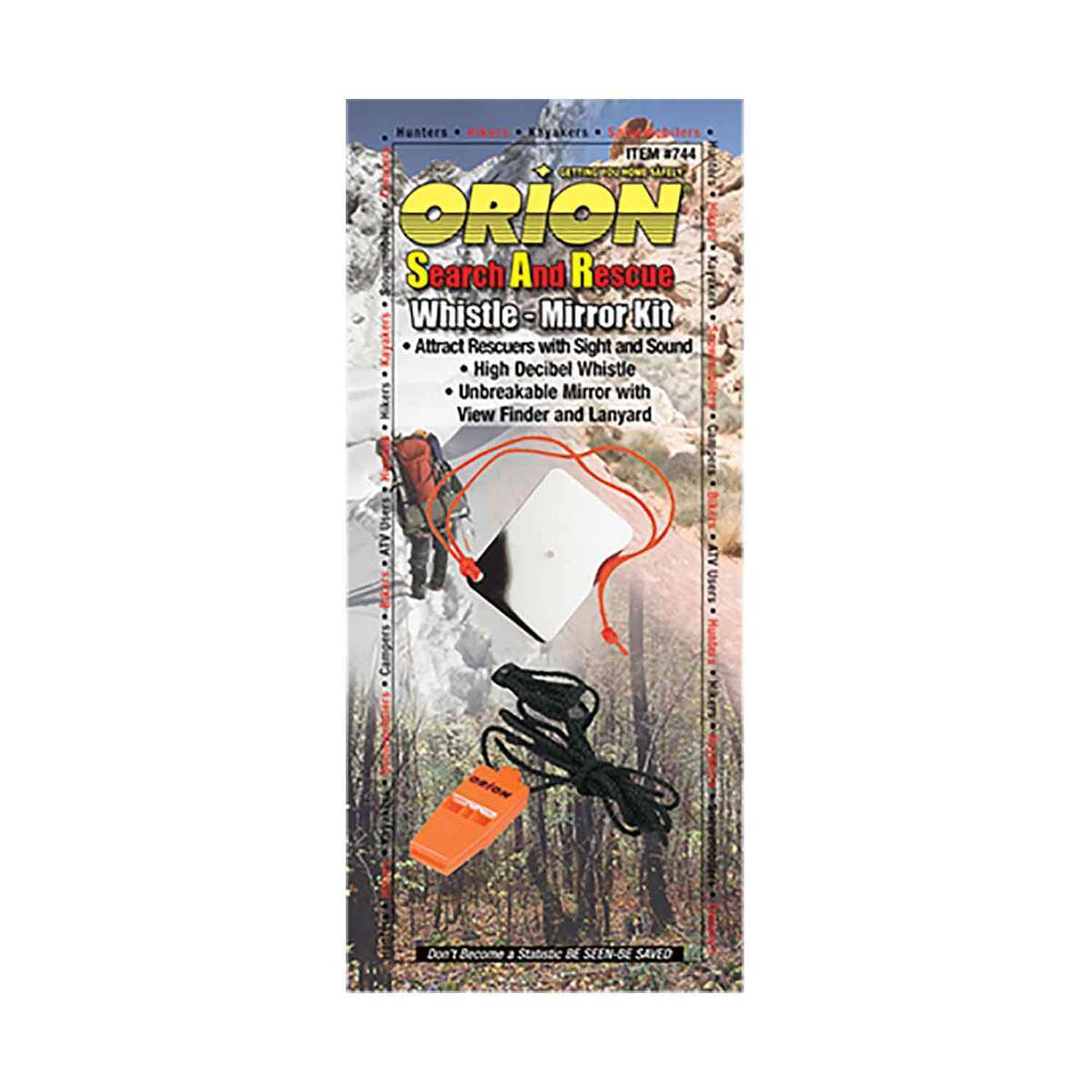 Orion Whistle Mirror Kit Marine Accessory - Orange Orion Whistle Mirror Kit Marine Accessory - Orange