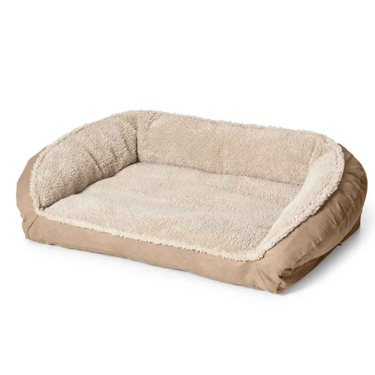 Orvis ComfortFill-Eco Bolster Fleece Dog Bed - Large Orvis ComfortFill-Eco Bolster Fleece Dog Bed - Large
