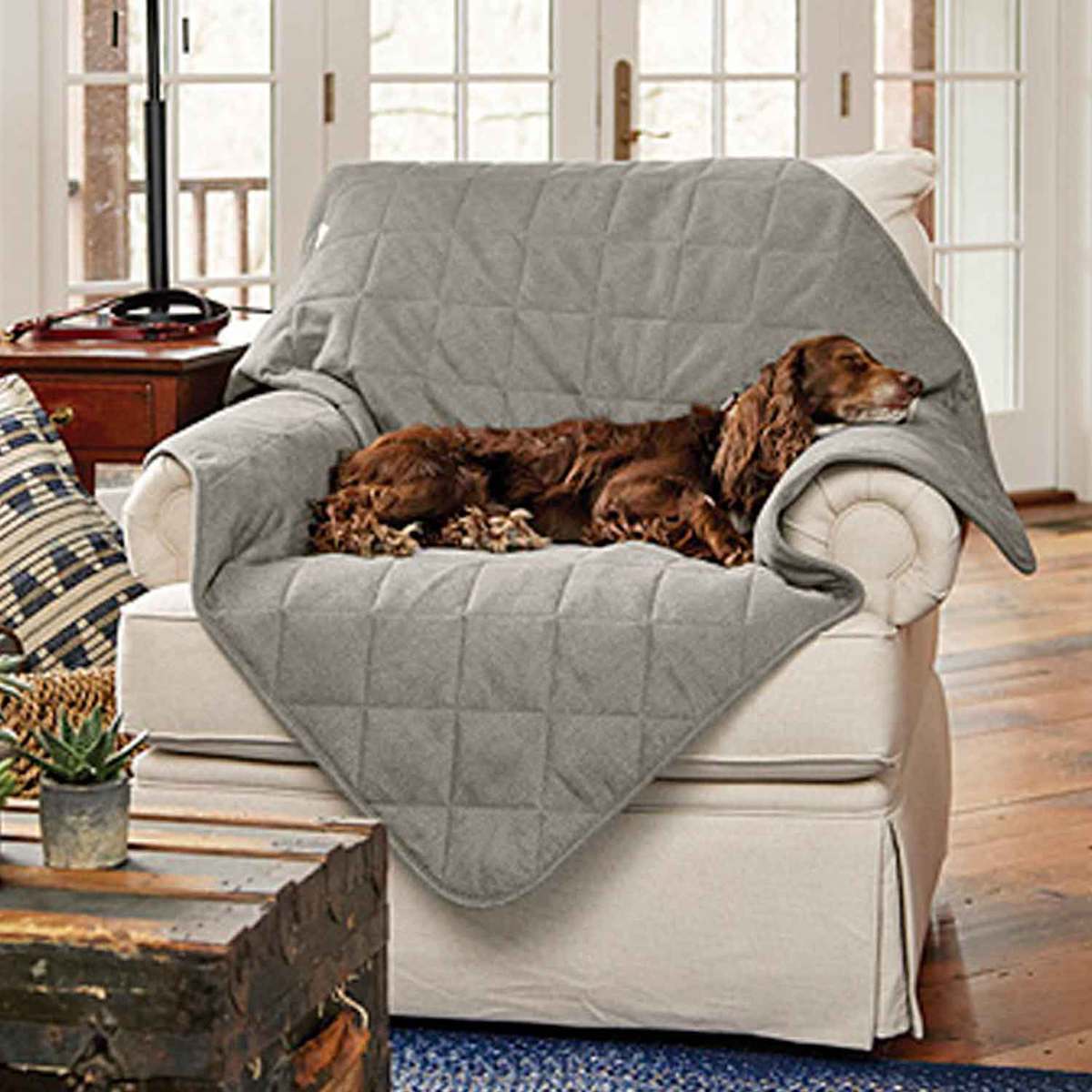 Orvis Grip-Tight Quilted Throw Shale Dog Blanket - 48in x 56in - Shale 48in x 56in Orvis Grip-Tight Quilted Throw Shale Dog Blanket - 48in x 56in - Shale 48in x 56in