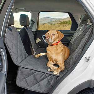 Orvis Grip-Tight Windowed Dog Hammock Gray Seat Protector - Sedan/SUV Large