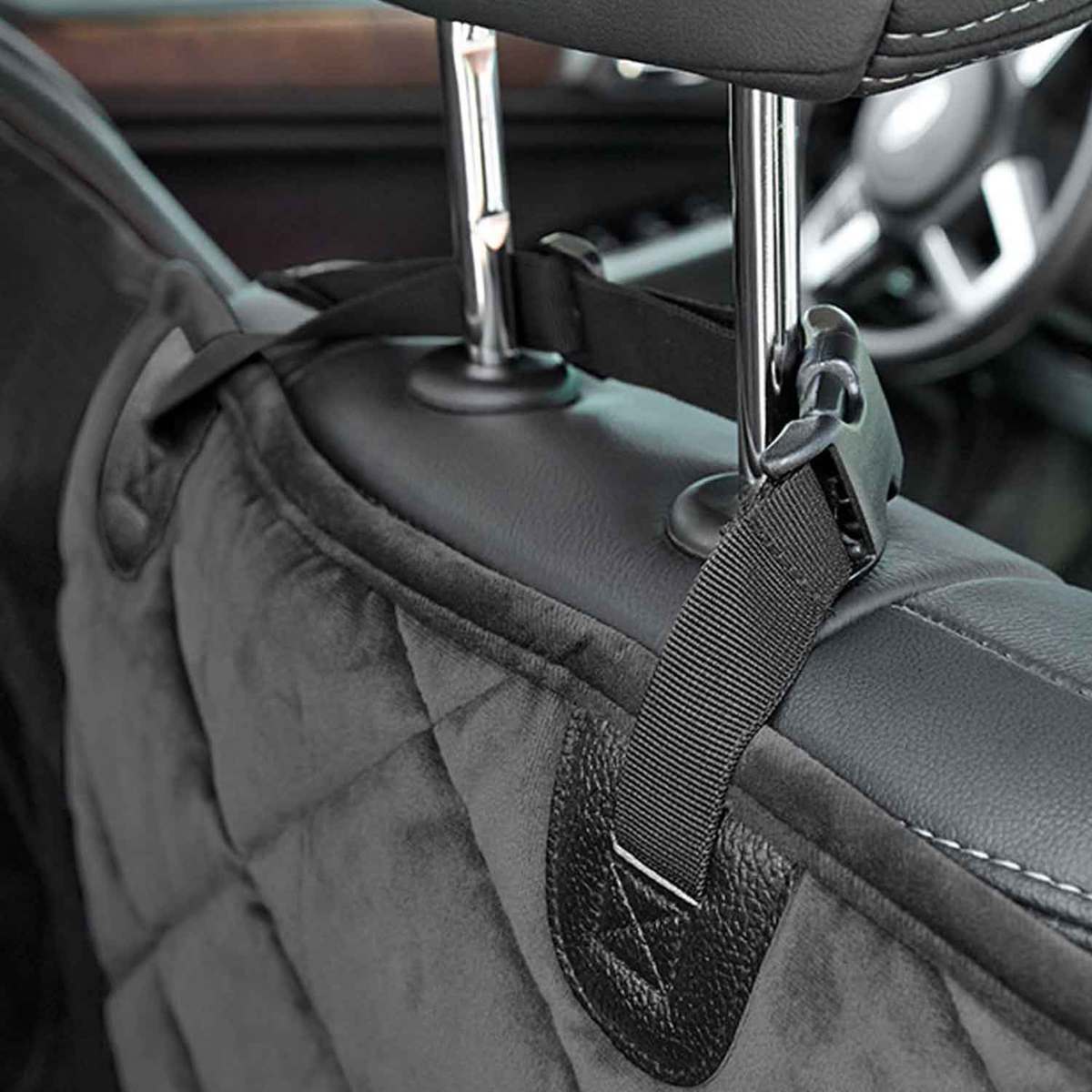 Orvis Grip-Tight Windowed Dog Hammock Gray Seat Protector - Sedan/SUV Large - Gray 66in x 51in Orvis Grip-Tight Windowed Dog Hammock Gray Seat Protector - Sedan/SUV Large - Gray 66in x 51in