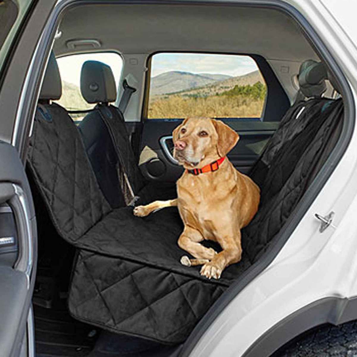 Orvis Grip-Tight Windowed Dog Hammock Slate Seat Protector - Sedan/SUV Large - Slate 66in x 51in Orvis Grip-Tight Windowed Dog Hammock Slate Seat Protector - Sedan/SUV Large - Slate 66in x 51in