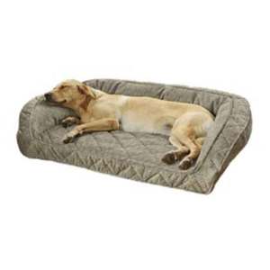 Orvis Memory Foam Bolster Charcoal Chev Dog Bed - 44in x 31in