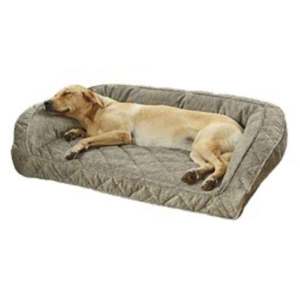 Orvis Memory Foam Bolster Charcoal Chev Dog Bed - 50in x 37in