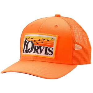 Orvis Men's Blaze Retro Flush Trucker Hat - Blaze Orange - One Size Fits Most