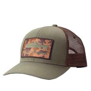 Orvis Men's Camo Trout Outline Adjustable Hat - Olive - One Size Fits Most