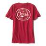 Orvis Men's Classic Label Short Sleeve Shirt - Red - M - Red M
