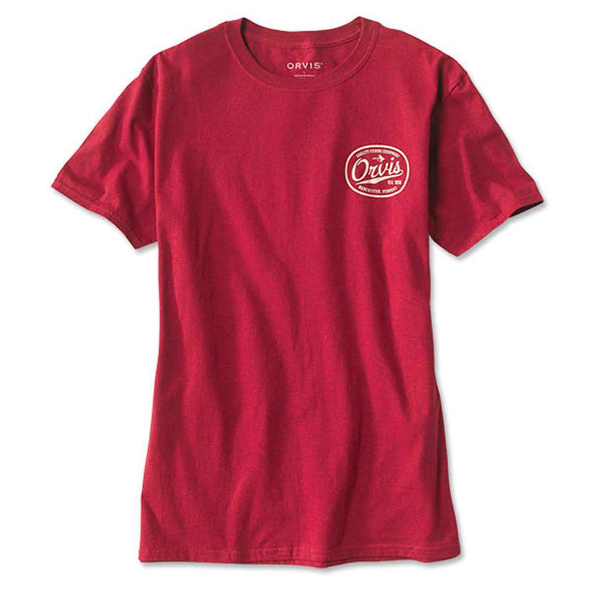 Orvis Men's Classic Label Short Sleeve Shirt - Red - M - Red M Orvis Men's Classic Label Short Sleeve Shirt - Red - M - Red M
