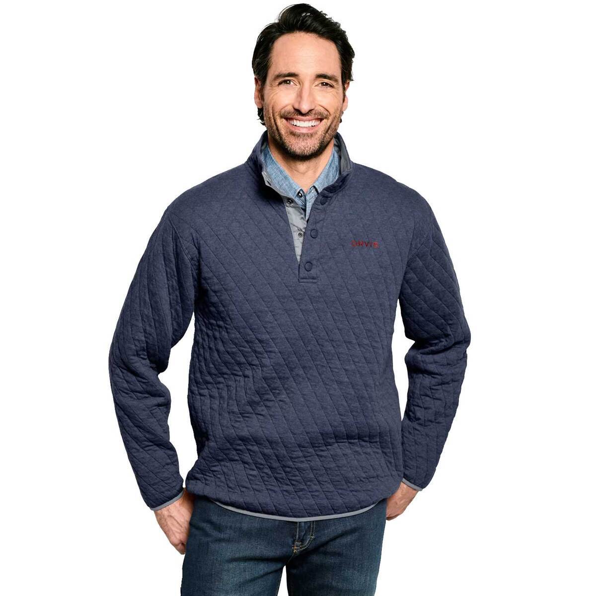 Orvis Men's Outdoor Quilted Snap Sweatshirt Orvis Men's Outdoor Quilted Snap Sweatshirt