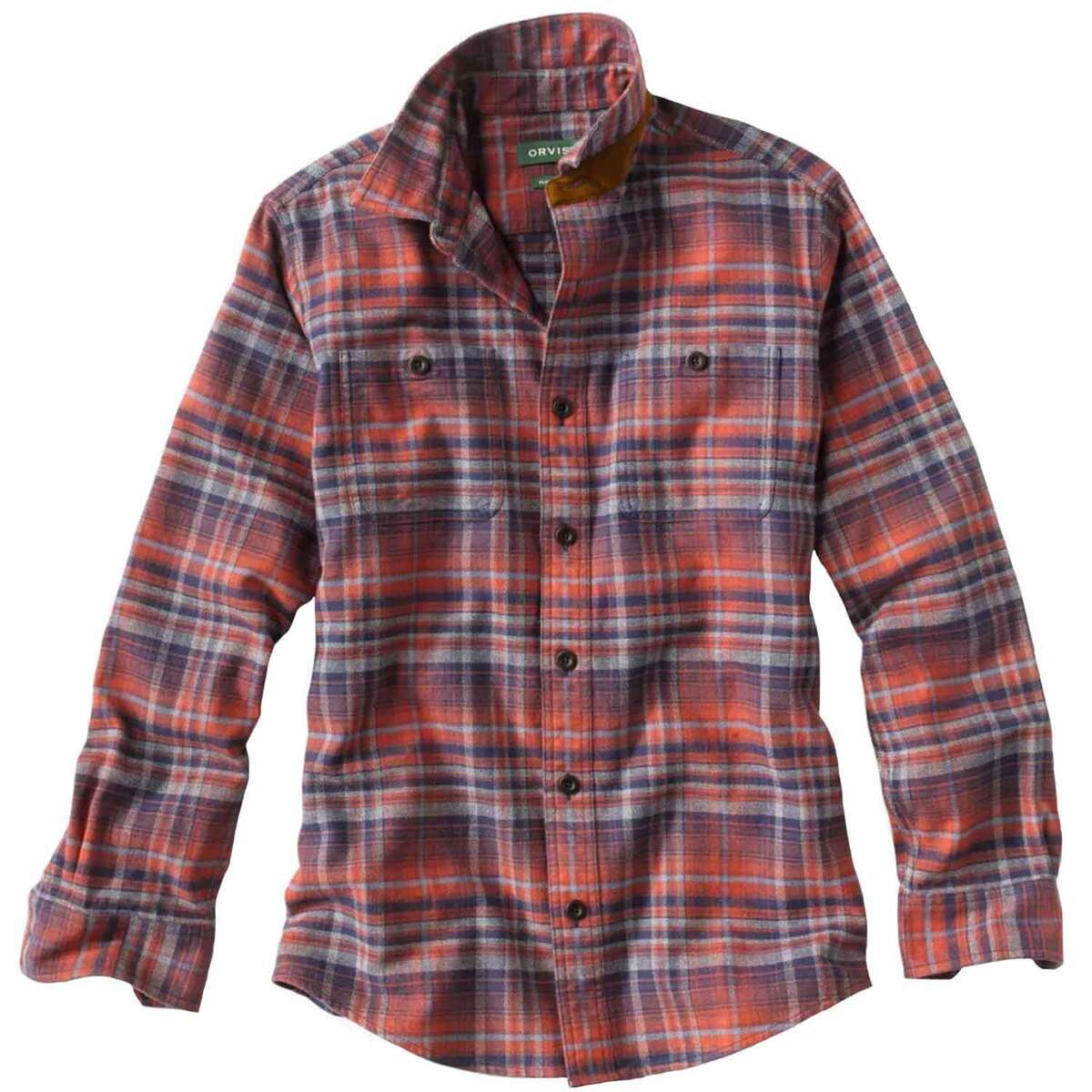 Orvis Men's Perfect Flannel Long Sleeve Casual Shirt Orvis Men's Perfect Flannel Long Sleeve Casual Shirt