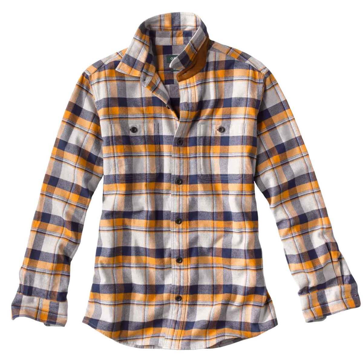 Orvis Men's Perfect Flannel Long Sleeve Casual Shirt Orvis Men's Perfect Flannel Long Sleeve Casual Shirt