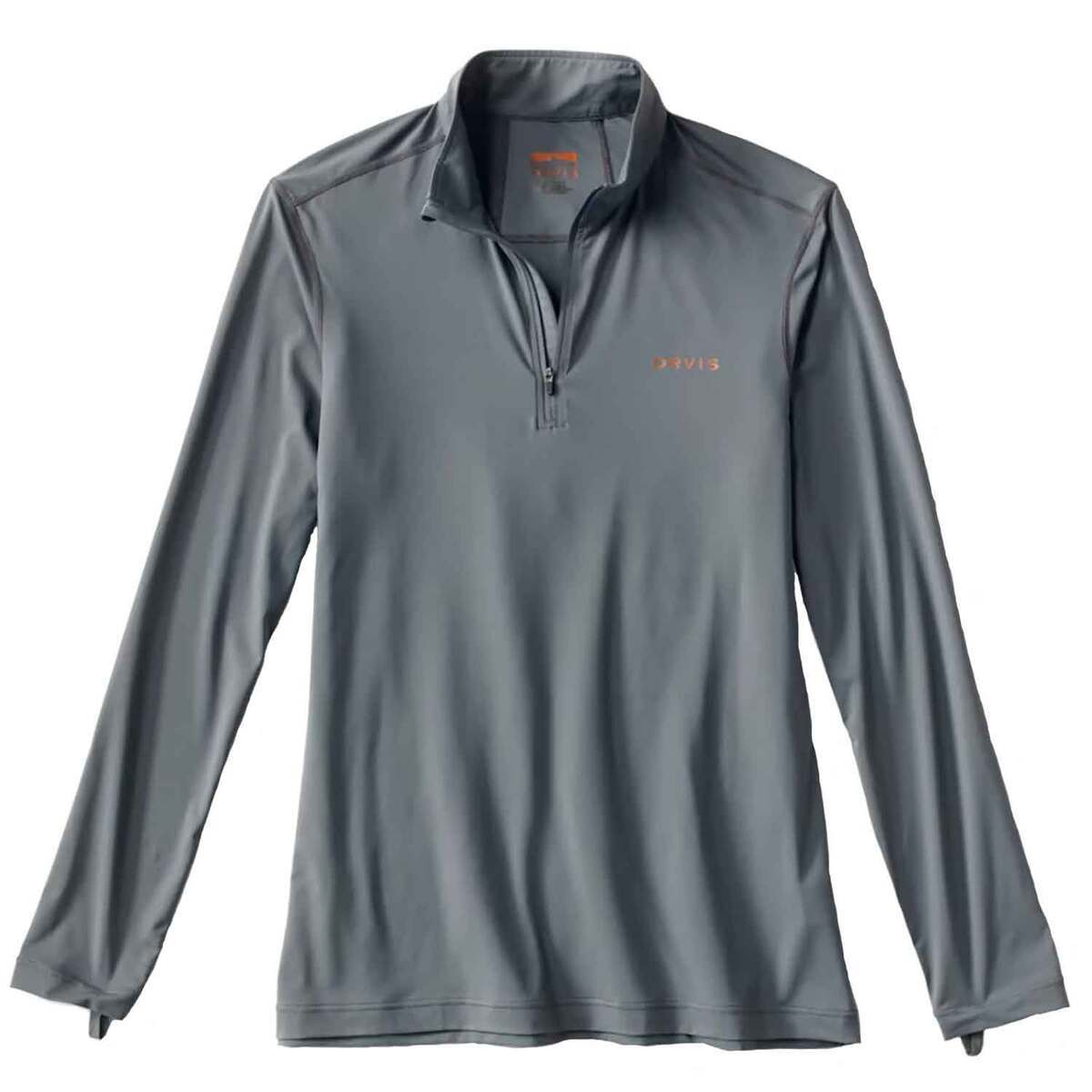 Orvis Men's Sun Defense Quart Zip Long Sleeve Fishing Shirt Orvis Men's Sun Defense Quart Zip Long Sleeve Fishing Shirt