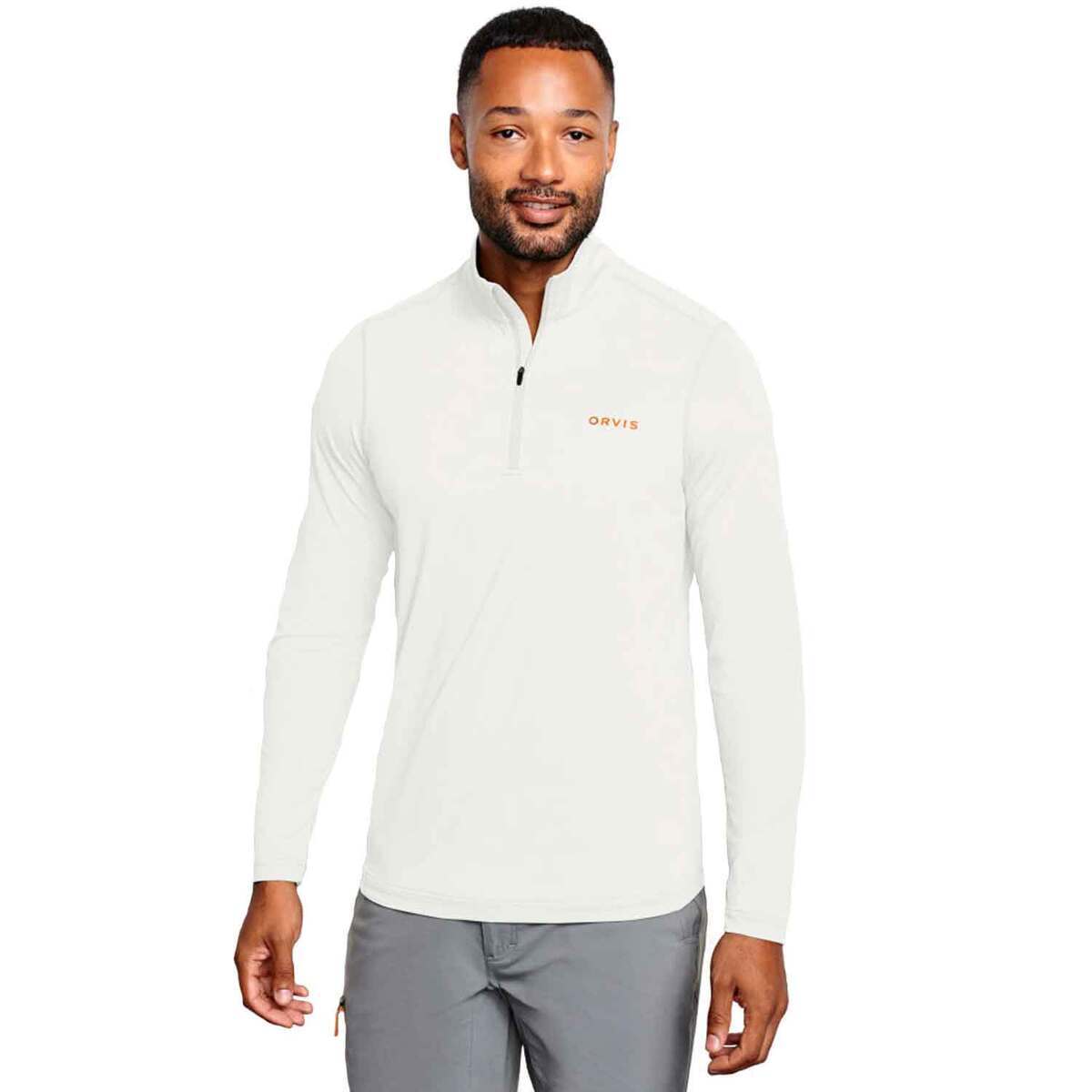 Orvis Men's Sun Defense Quarter-Zip Long Sleeve Fishing Shirt Orvis Men's Sun Defense Quarter-Zip Long Sleeve Fishing Shirt