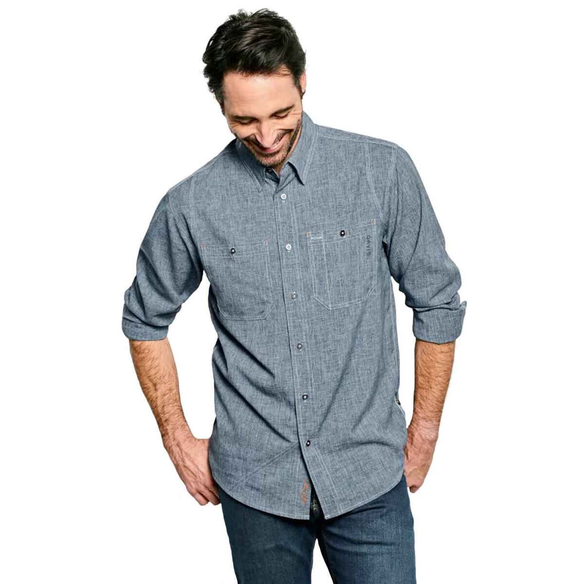 Orvis Men's Tech Chambray Long Sleeve Work Shirt Orvis Men's Tech Chambray Long Sleeve Work Shirt
