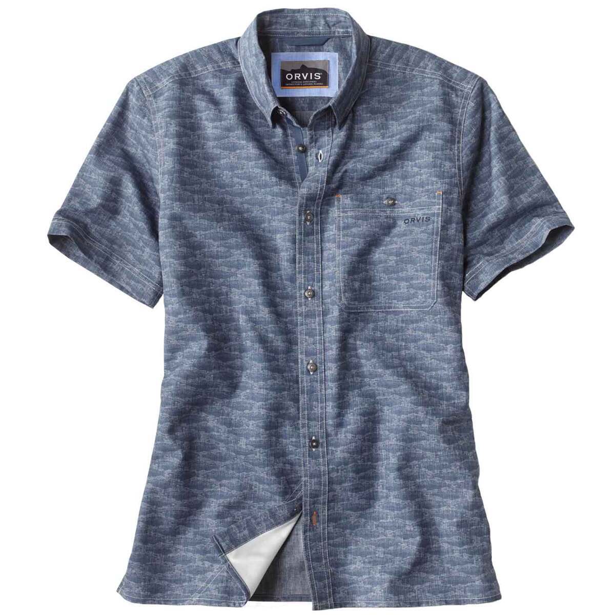 Orvis Men's Tech Chambray Short Sleeve Fishing Shirt Orvis Men's Tech Chambray Short Sleeve Fishing Shirt