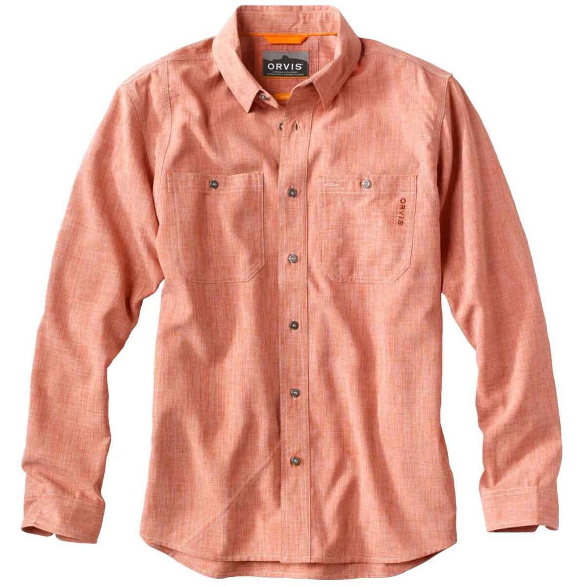 Orvis Men's Tech Chambray Tall Long Sleeve Work Shirt Orvis Men's Tech Chambray Tall Long Sleeve Work Shirt
