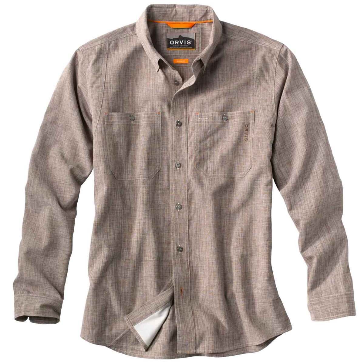 Orvis Men's Tech Chambray Tall Long Sleeve Work Shirt Orvis Men's Tech Chambray Tall Long Sleeve Work Shirt