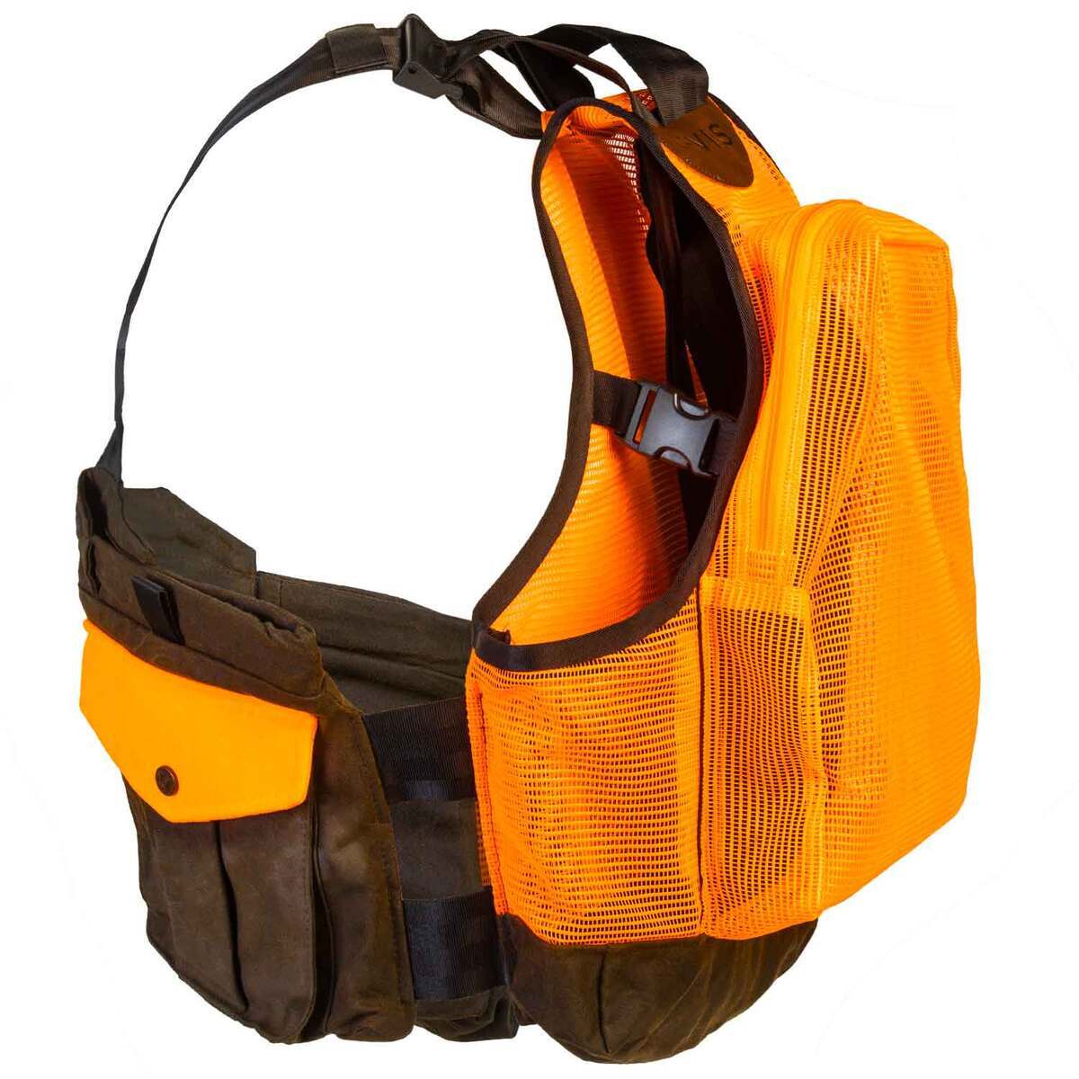 Orvis Men's Waxed Cotton Strap Hunting Vest - Olive Blaze - M/L - Olive Blaze M/L Orvis Men's Waxed Cotton Strap Hunting Vest - Olive Blaze - M/L - Olive Blaze M/L