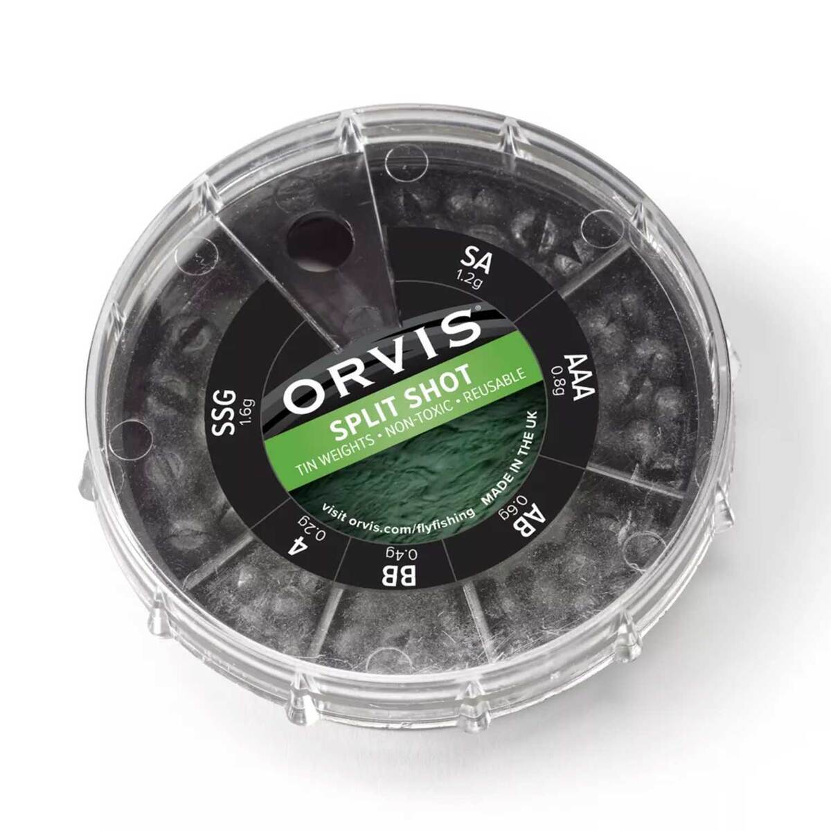 Orvis Non-Toxic Split Shot Fly Fishing Weight Sizes