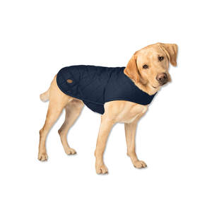 Orvis Quilted Waxed Cotton Dog Jacket - Medium - Navy Blue
