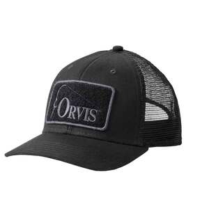 Orvis Ripstop Covert Trucker Men's Fishing Adjustable Hat - Black - One Size Fits Most