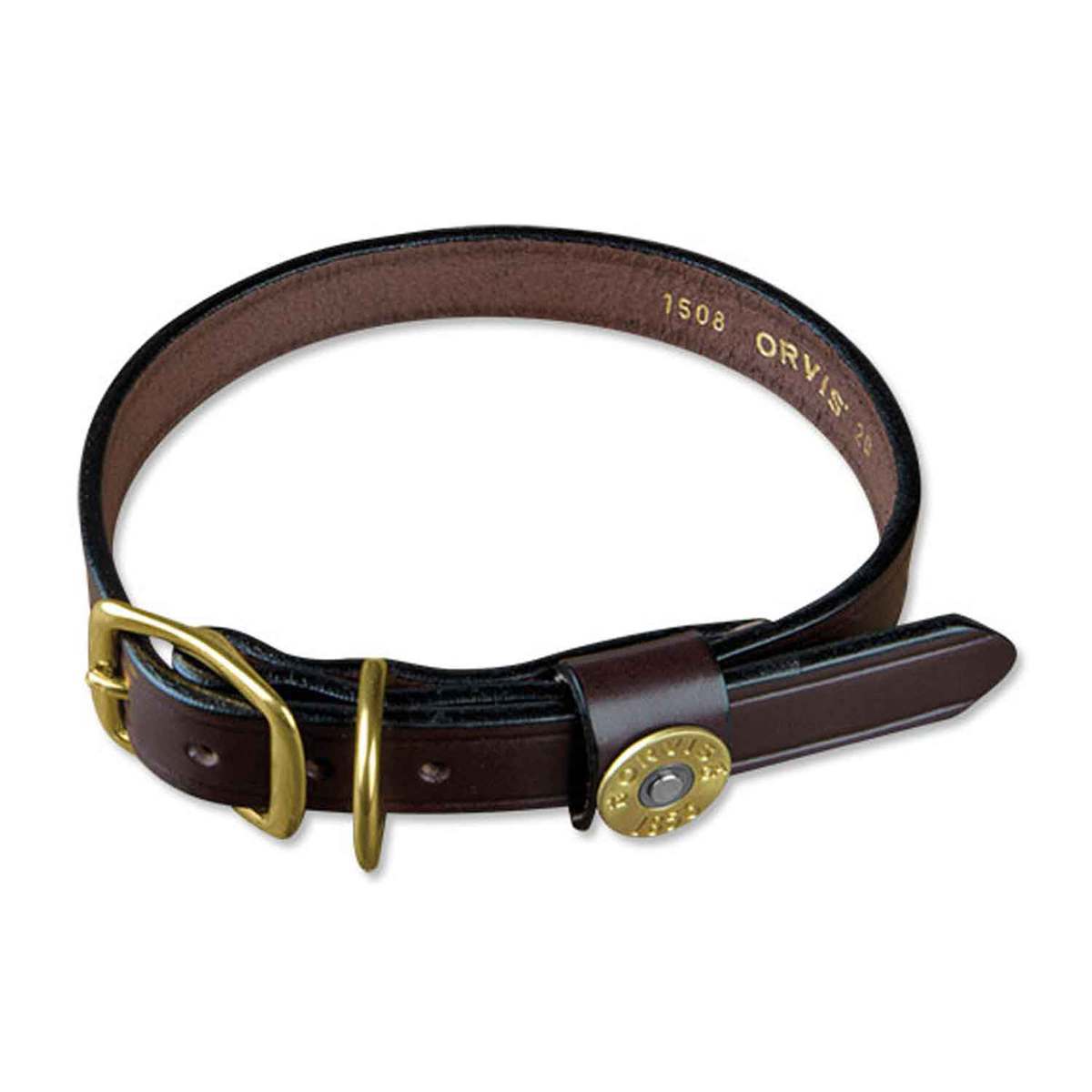 Orvis Shotshell Leather Dog Collar - 18in - Brown Orvis Shotshell Leather Dog Collar - 18in - Brown
