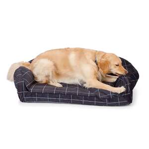 Orvis ToughChew ComfortFill-Eco Bolster Nylon Charcoal Dog Bed - Large