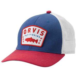 Orvis Upstream Fly Fishing Trucker Hat - Red, White, & Blue
