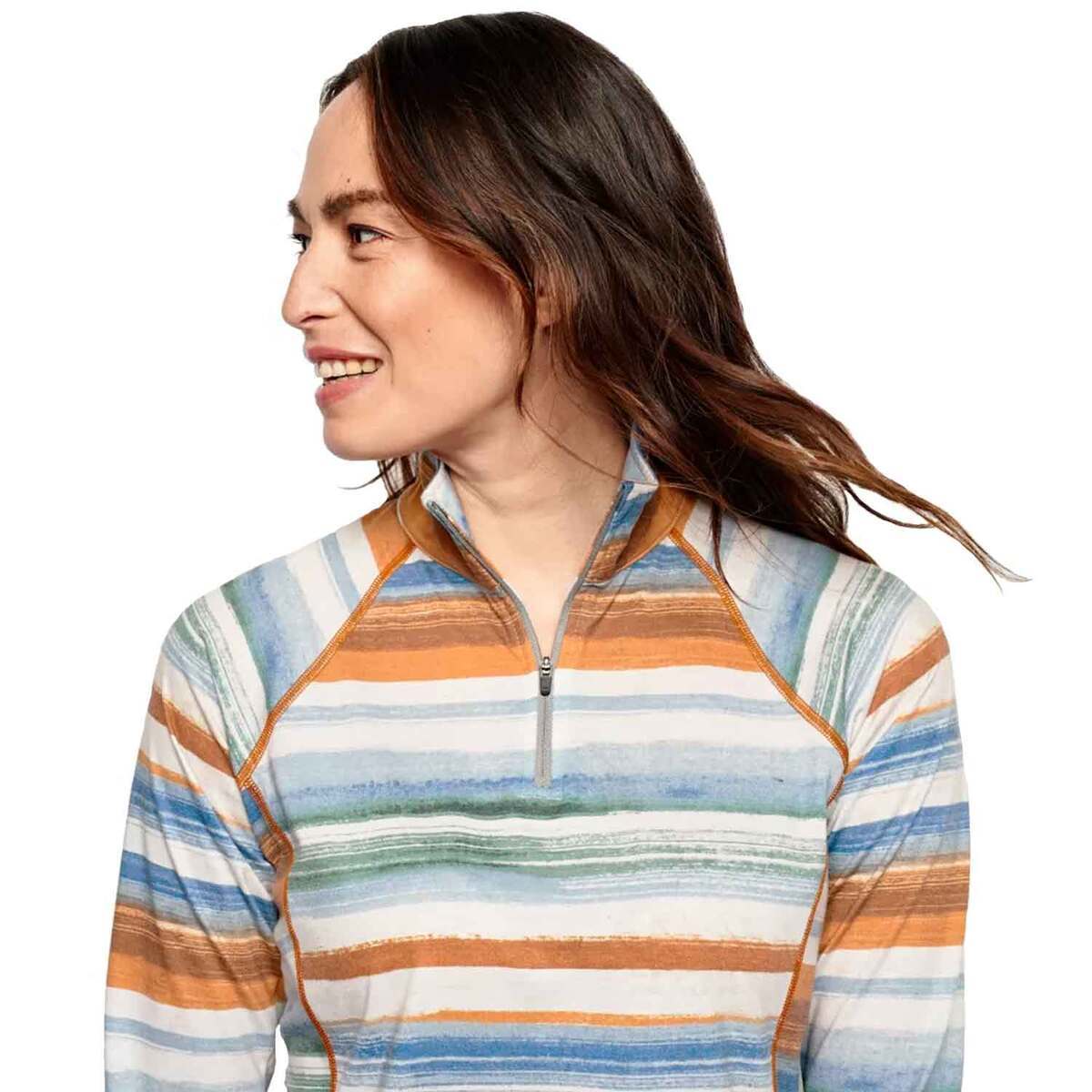 Orvis Women's Drirelease Quarter-Zip Long Sleeve Casual Shirt Orvis Women's Drirelease Quarter-Zip Long Sleeve Casual Shirt