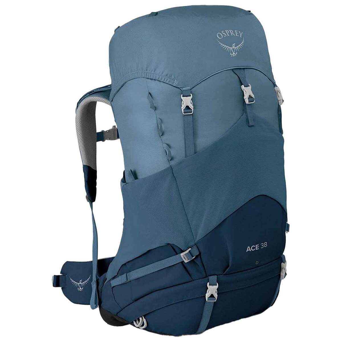 Osprey Ace 38 Liter Kids Backpacking Pack - Blue Hills | Sportsman's Warehouse Osprey Ace 38 Liter Kids Backpacking Pack - Blue Hills | Sportsman's Warehouse
