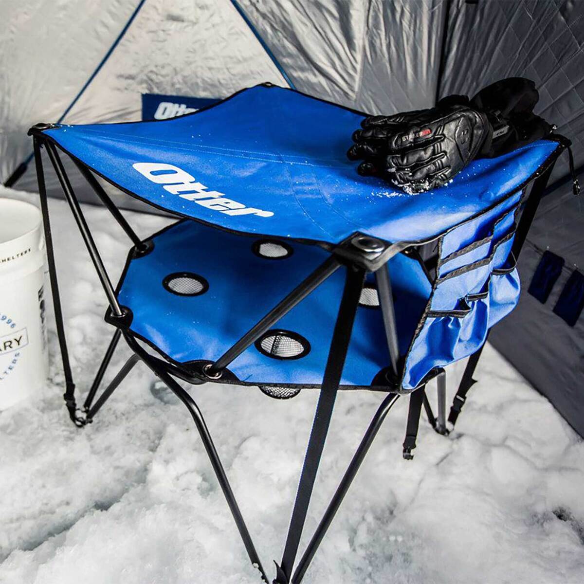 Otter Outdoors Deluxe Double Decker Table Ice Fishing Shelter Accessory - Blue Otter Outdoors Deluxe Double Decker Table Ice Fishing Shelter Accessory - Blue