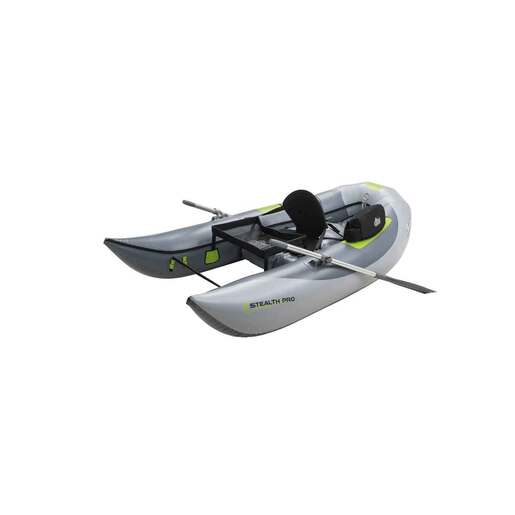 Outcast OSG Stealth Pro Pontoon Boat - Grey/Lime - Outcast Sporting Gear