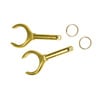 Outcast Small Pair 1-3/8in Oar Locks - Brass - Brass Small (1-3/8in)