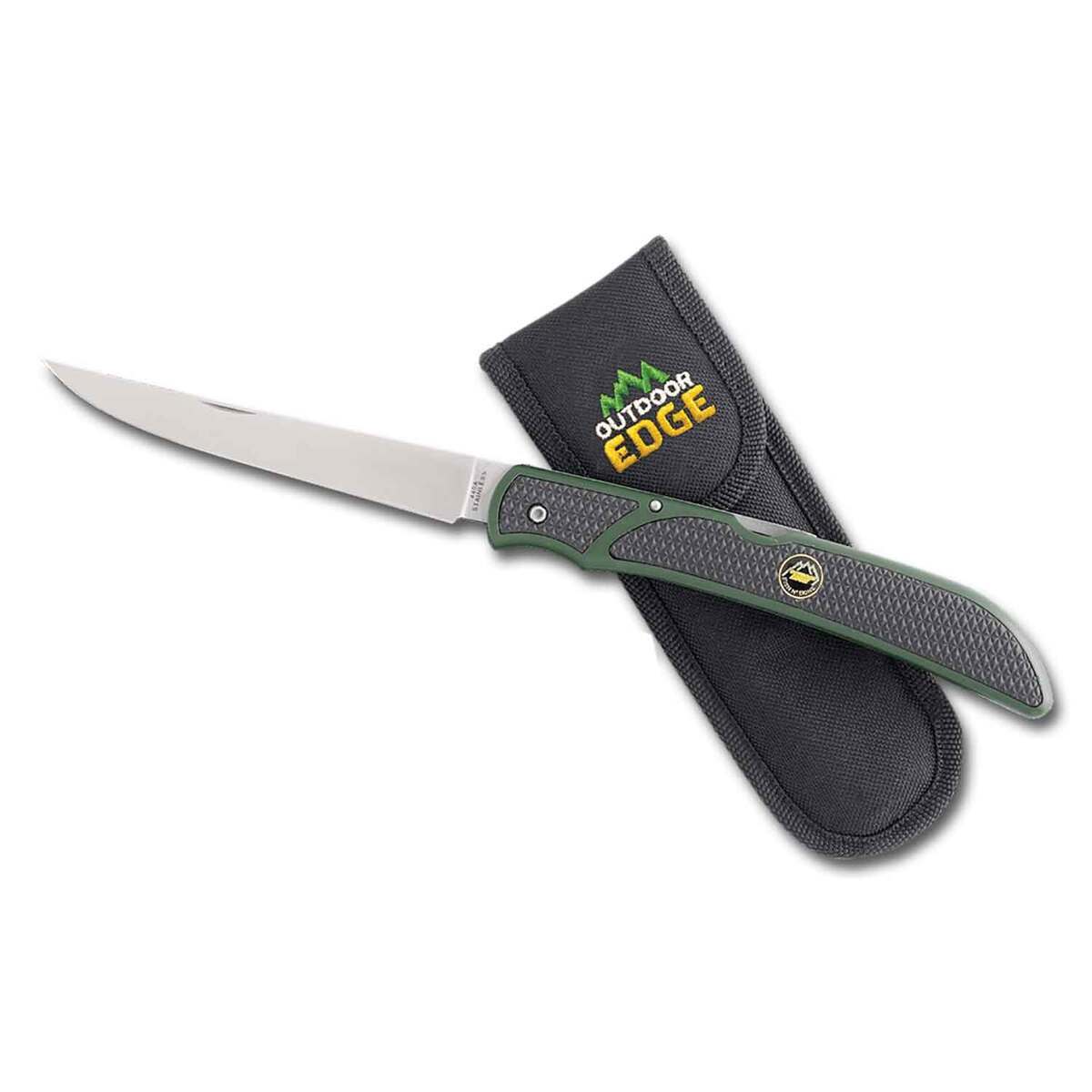 Outdoor Edge Fish and Bone 5 inch Folding Knife - Green Outdoor Edge Fish and Bone 5 inch Folding Knife - Green