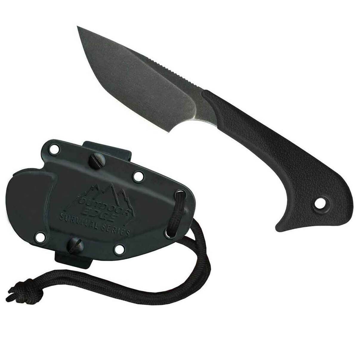 Outdoor Edge LeDuck 2.5 inch Fixed Blade - Black Outdoor Edge LeDuck 2.5 inch Fixed Blade - Black