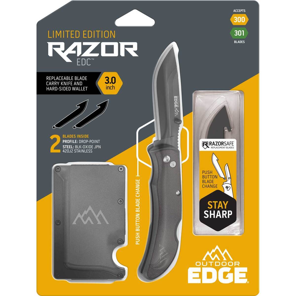 Outdoor Edge Limited Edition Razor Folding Knife with Wallet Set ...