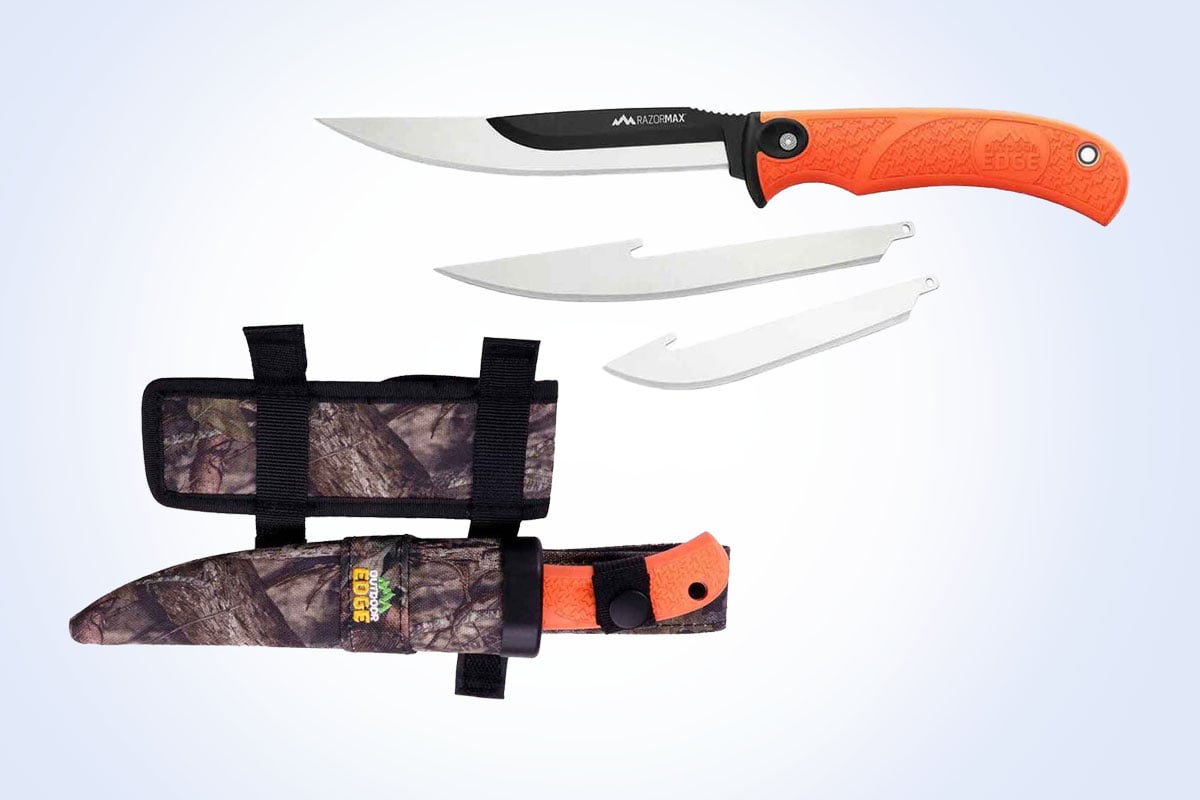 Outdoor Edge RazorMax 3.5 inch Fixed Blade Knife - Orange