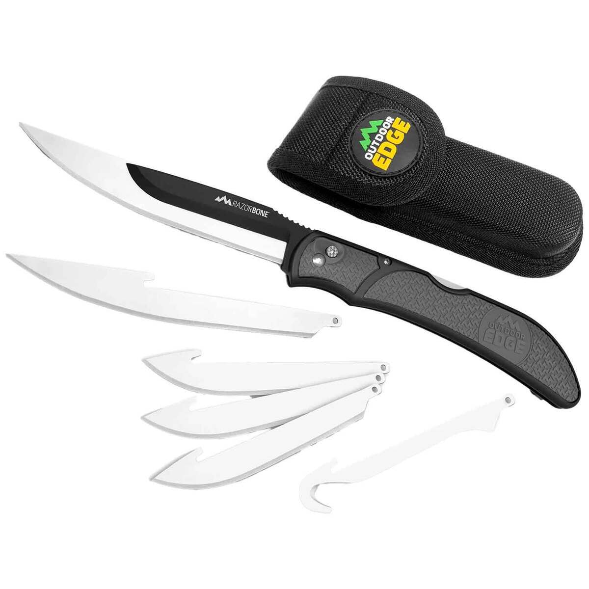Outdoor Edge RazorBone 5 inch Folding Knife - Gray Outdoor Edge RazorBone 5 inch Folding Knife - Gray